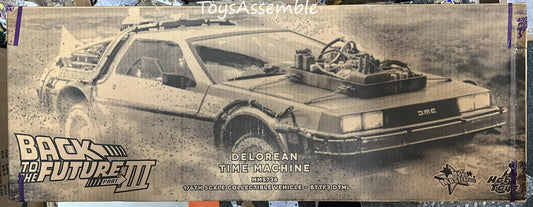 Pre-Owned(95% New)🔥Hot Toys MMS738 BACK TO THE FUTURE III 1/6 DELOREAN TIME MACHINE