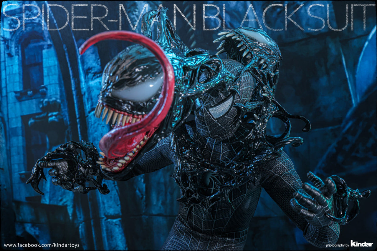 READY🔥Hot Toys MMS727B Spider-Man 3 Spiderman (Black Suit) Special Edition 1/6th Scale Collectible Figure