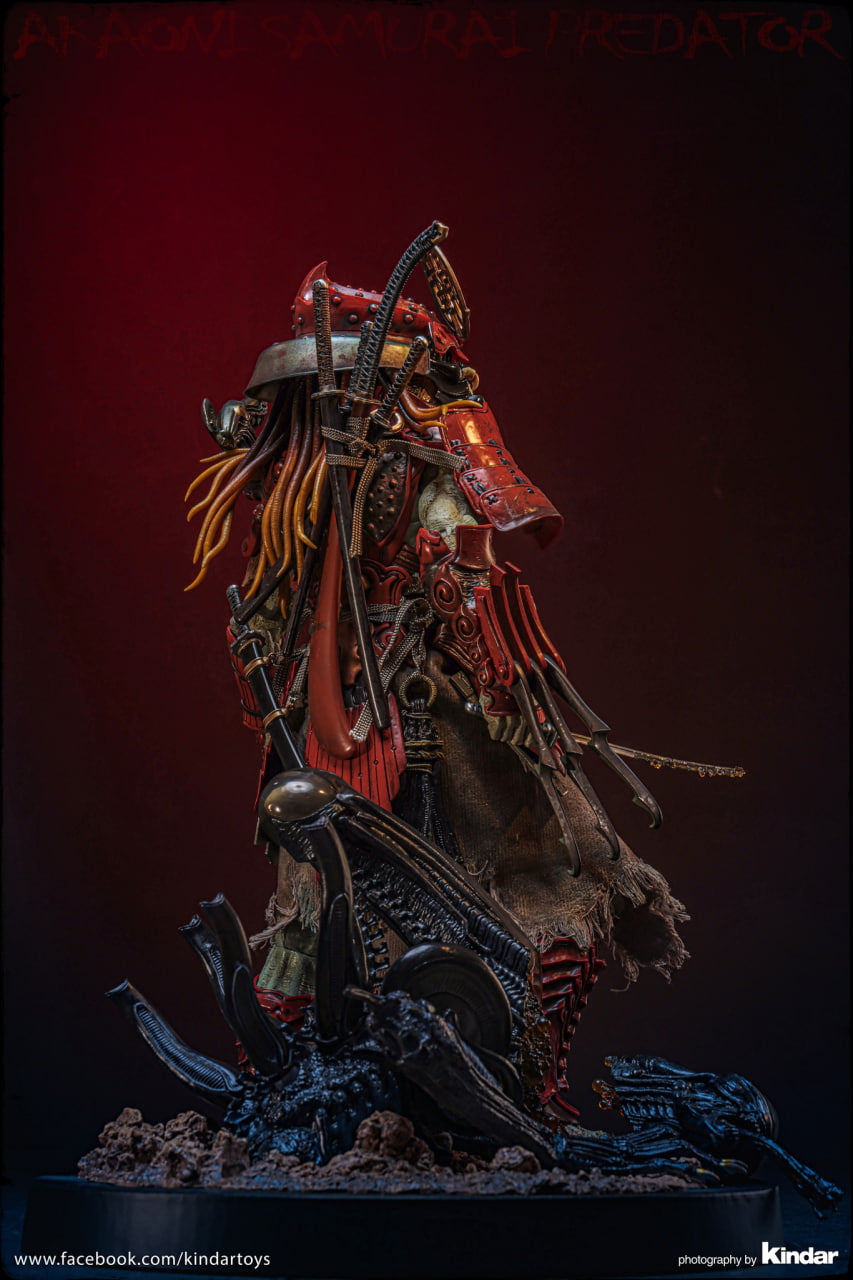 READY🔥Hot Toys AC06B Alien vs Predator 1/6th Scale Akaoni Samurai Predator Collectible Figure Special Edition