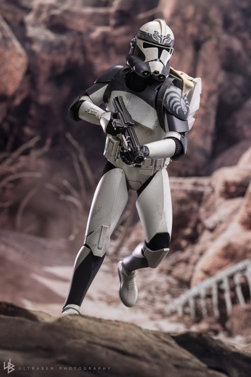 READY🔥Hot Toys TMS143 Star Wars: The Clone Wars 104th Battalion Wolfpack Clone Trooper (Deluxe Version)