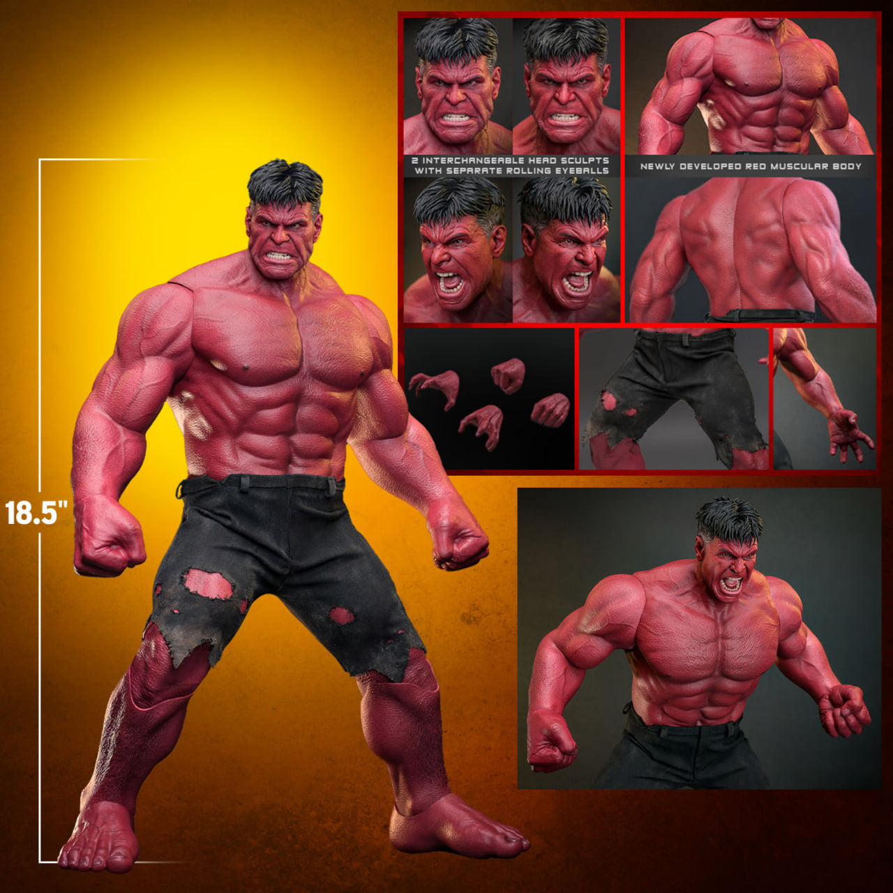 Preorderš„Hot Toys MMS797 Captain America: Brave New World 1/6th scale Red Hulk Collectible Figure