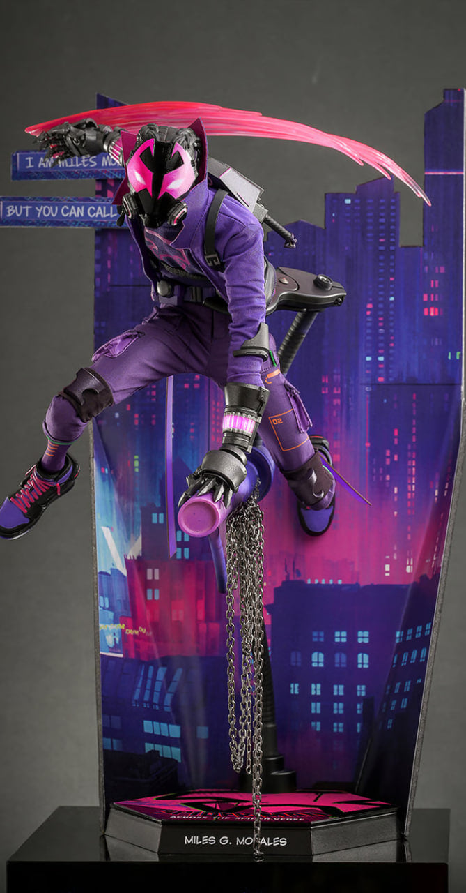 READY🔥Hot Toys MMS725 Spiderman Across the Spider-Verse Miles G. Morales 1/6 Scale Collectible Figure Normal Version