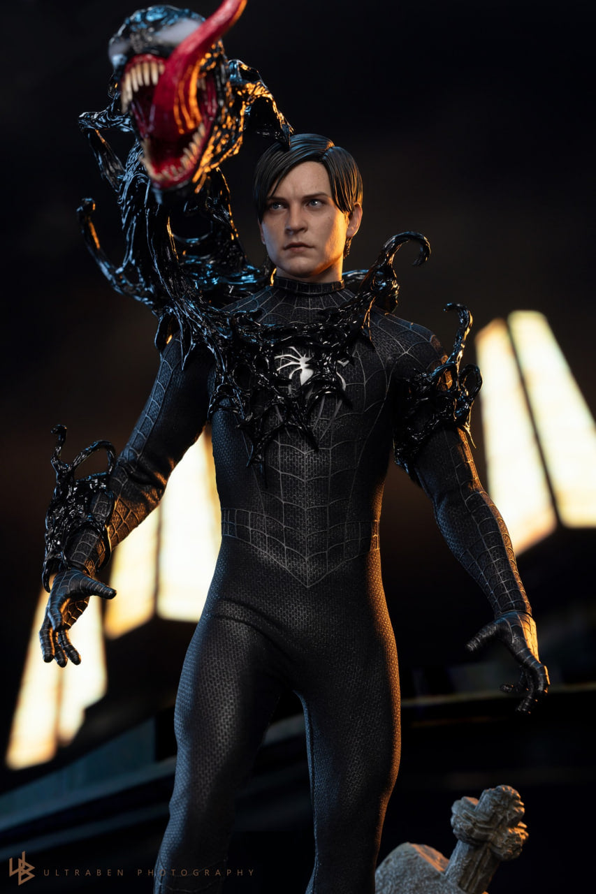 READY🔥Hot Toys MMS727B Spider-Man 3 Spiderman (Black Suit) Special Edition 1/6th Scale Collectible Figure