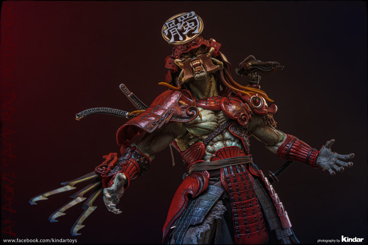 READY🔥Hot Toys AC06B Alien vs Predator 1/6th Scale Akaoni Samurai Predator Collectible Figure Special Edition