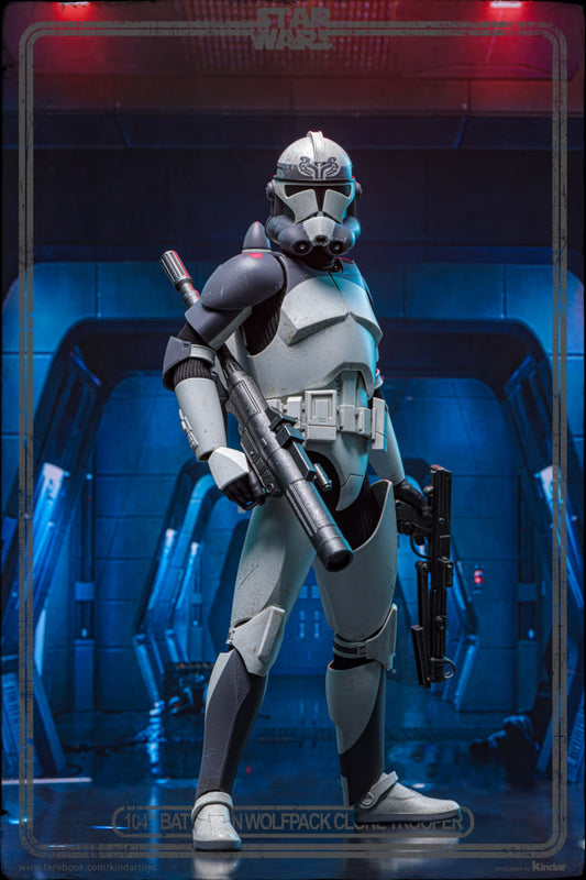 READY🔥Hot Toys TMS143 Star Wars: The Clone Wars 104th Battalion Wolfpack Clone Trooper (Deluxe Version)