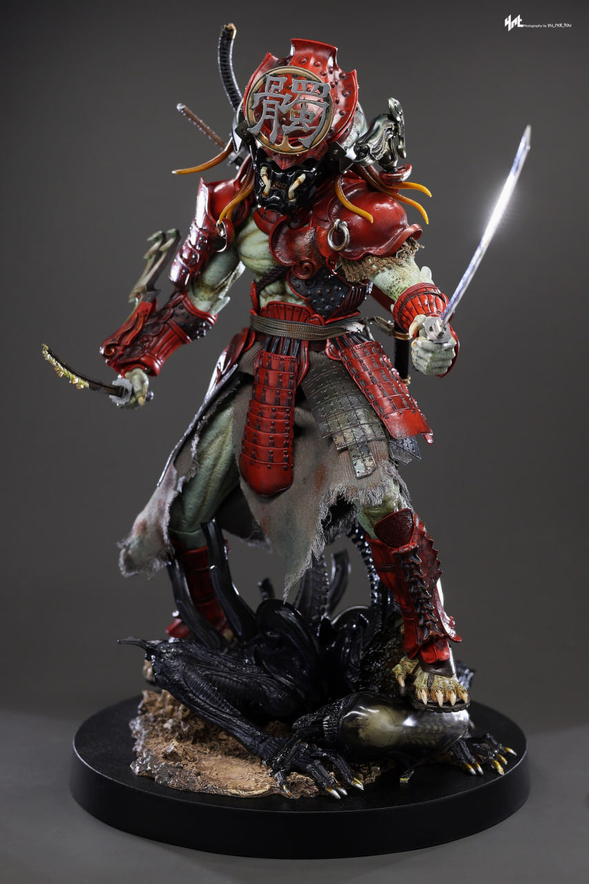 READY🔥Hot Toys AC06B Alien vs Predator 1/6th Scale Akaoni Samurai Predator Collectible Figure Special Edition