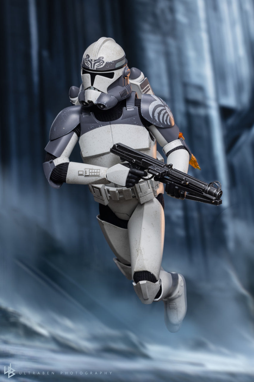 READY🔥Hot Toys TMS143 Star Wars: The Clone Wars 104th Battalion Wolfpack Clone Trooper (Deluxe Version)