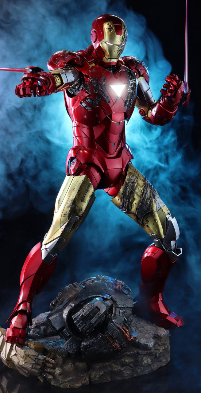 READY🔥Hot Toys QS025 Iron Man 2 Iron Man Mark VI 1/4 Quarter Scale Collectible Figure