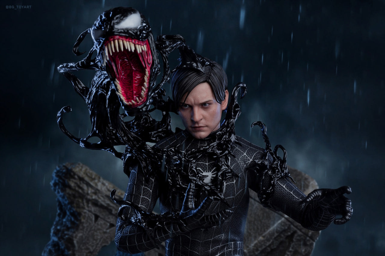 READY🔥Hot Toys MMS727B Spider-Man 3 Spiderman (Black Suit) Special Edition 1/6th Scale Collectible Figure