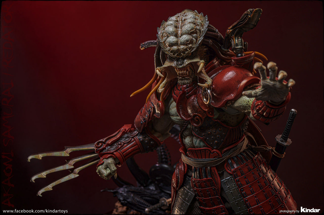 READY🔥Hot Toys AC06B Alien vs Predator 1/6th Scale Akaoni Samurai Predator Collectible Figure Special Edition