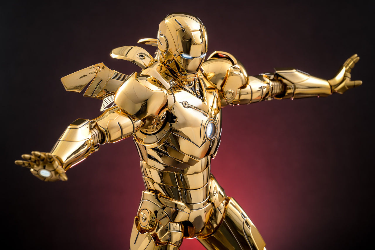 READY🔥Hot Toys MMS764D69 Iron Man Mark III (Golden Color Version) 1/6th scale Collectible Figure