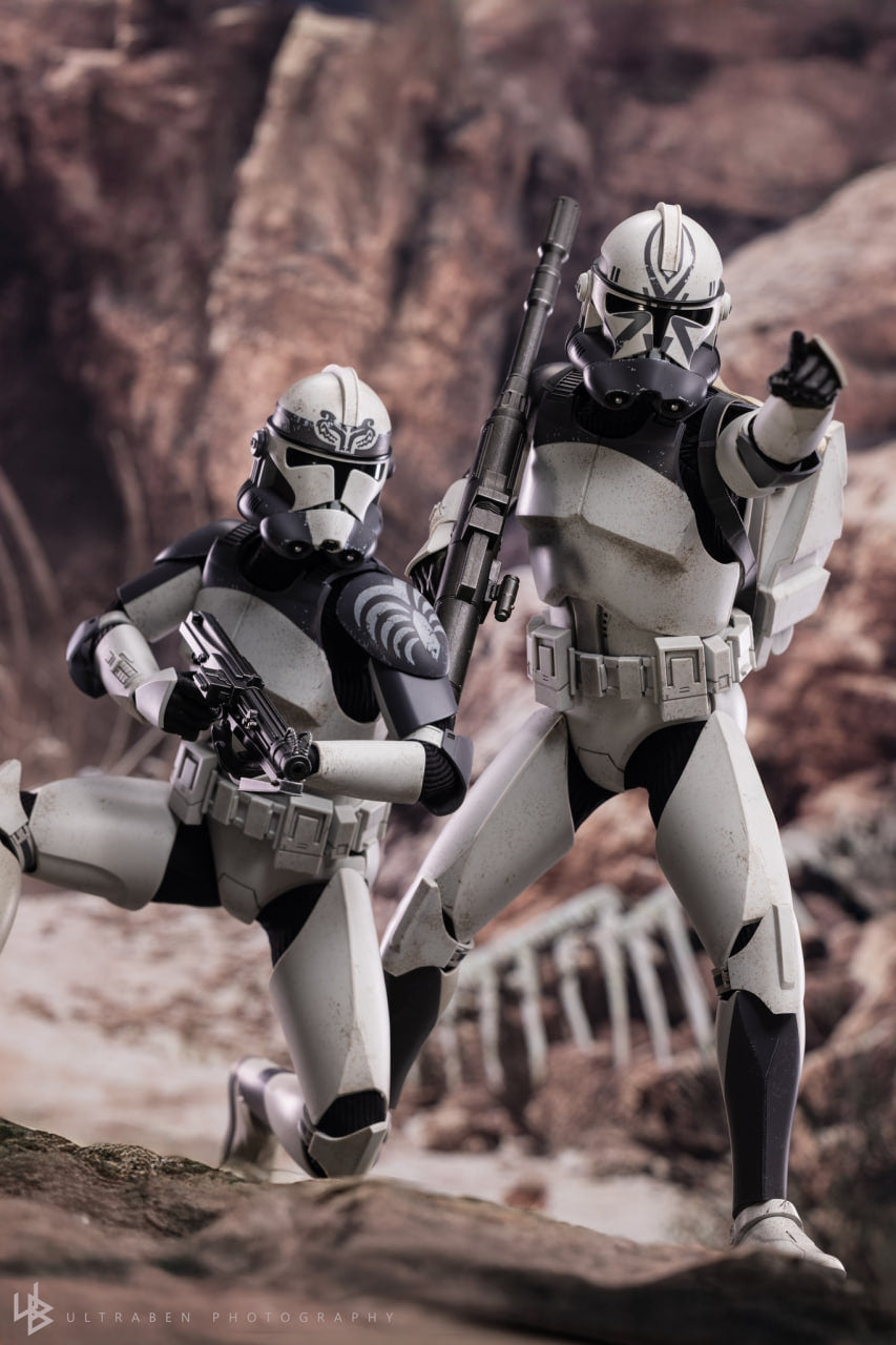 READY🔥Hot Toys TMS143 Star Wars: The Clone Wars 104th Battalion Wolfpack Clone Trooper (Deluxe Version)