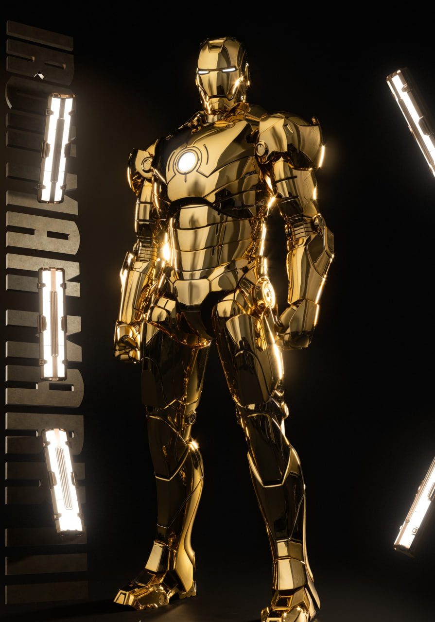 READY🔥Hot Toys MMS764D69 Iron Man Mark III (Golden Color Version) 1/6th scale Collectible Figure