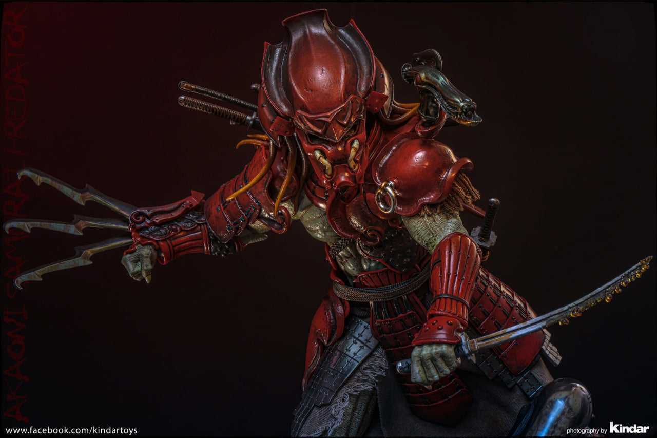 READY🔥Hot Toys AC06B Alien vs Predator 1/6th Scale Akaoni Samurai Predator Collectible Figure Special Edition