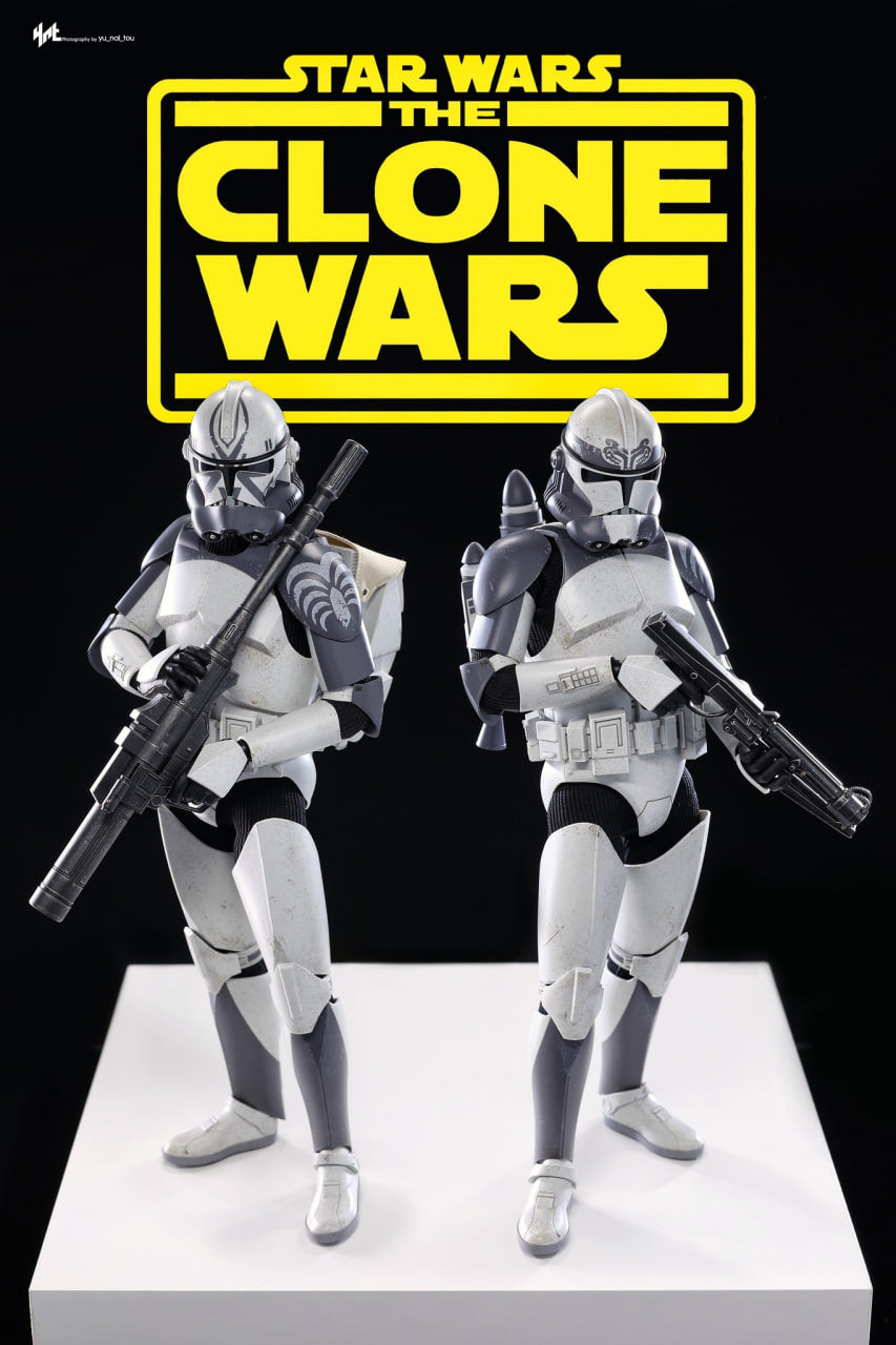READY🔥Hot Toys TMS143 Star Wars: The Clone Wars 104th Battalion Wolfpack Clone Trooper (Deluxe Version)