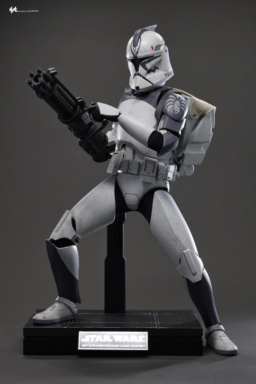 READY🔥Hot Toys TMS143 Star Wars: The Clone Wars 104th Battalion Wolfpack Clone Trooper (Deluxe Version)