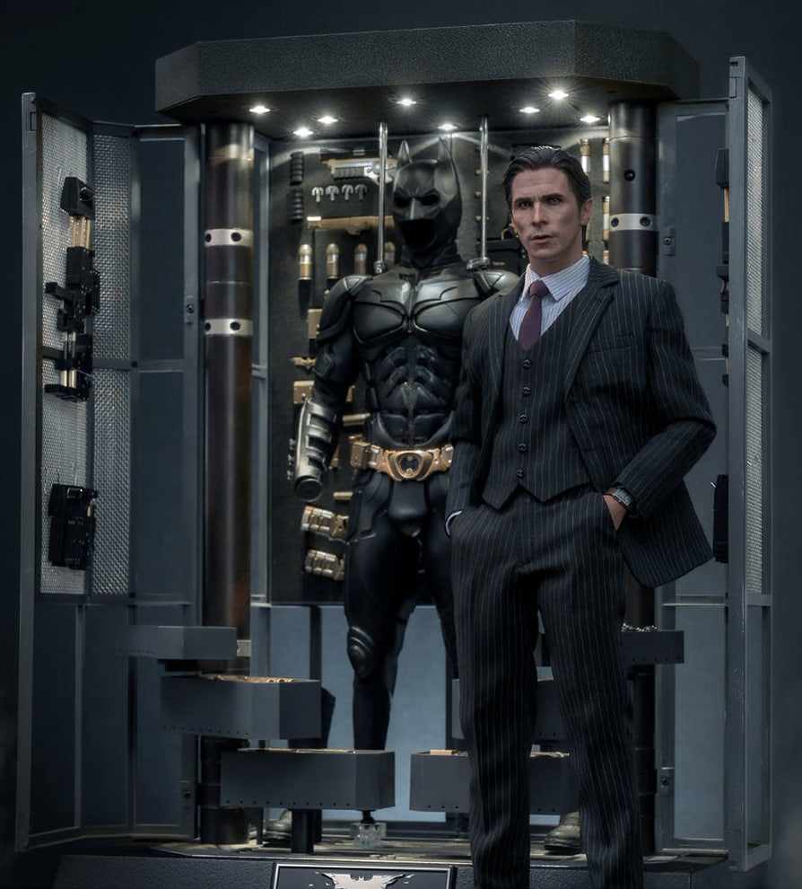 Preorder🔥Hot Toys MMS750 Batman The Dark Knight - 1/6th scale Batman Armory with Bruce Wayne (2.0) Collectible Set