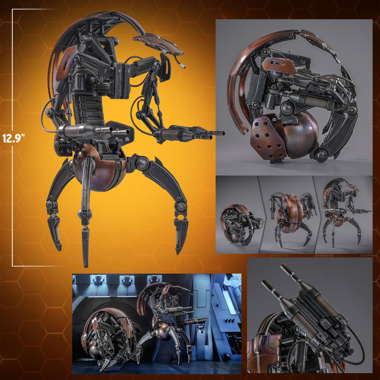READY🔥Hot Toys MMS755 Star Wars The Phantom Menace Droideka 1/6 Scale Collectible Figure