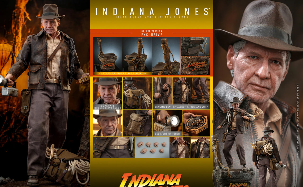READY🔥Hot Toys MMS717 Indiana Jones and the Dial of Destiny – Indiana Jones (Deluxe Version)