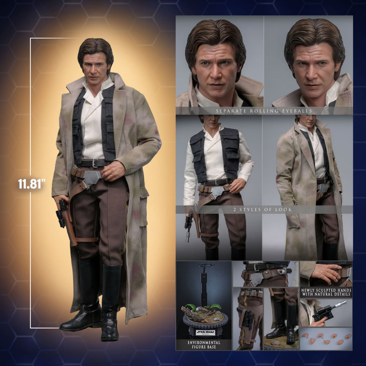 READY🔥Hot Toys MMS740 Star Wars Return of the Jedi Han Solo 1/6 Scale Collectible Figure