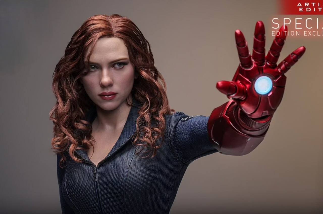 Preorder🔥Hot Toys MMS757AEB Marvel Iron Man 2 Black Widow (Artisan Edition) 1/6th scale Collectible Figure