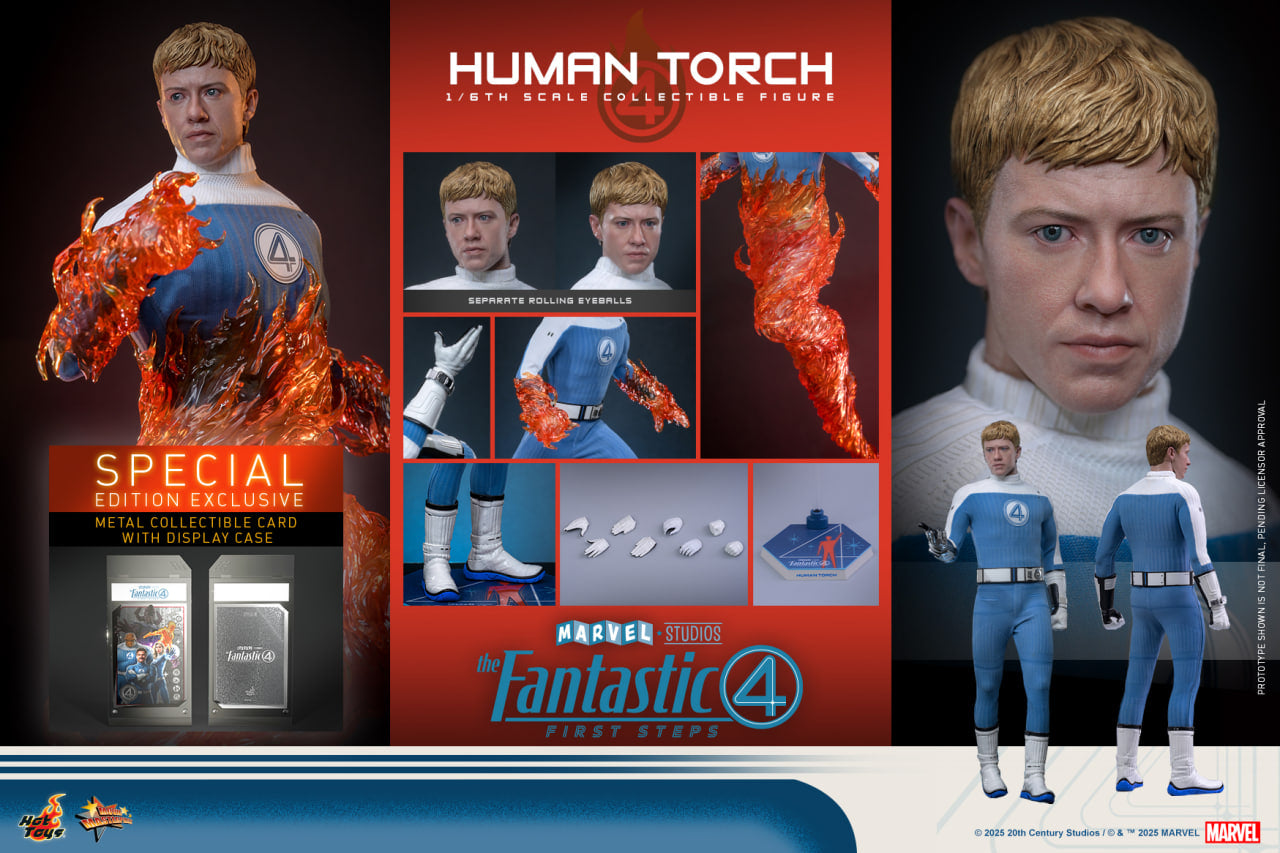 Preorder🔥Hot Toys MMS829B The Fantastic Four: First Steps 1/6th scale Human Torch Collectible Figure (Special Edition)
