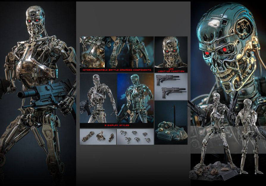 Preorder🔥Hot Toys MMS840D77 Terminator 2: Judgement Day Diecast Endoskeleton (Battle Damaged) 1/6 scale Collectible Figure