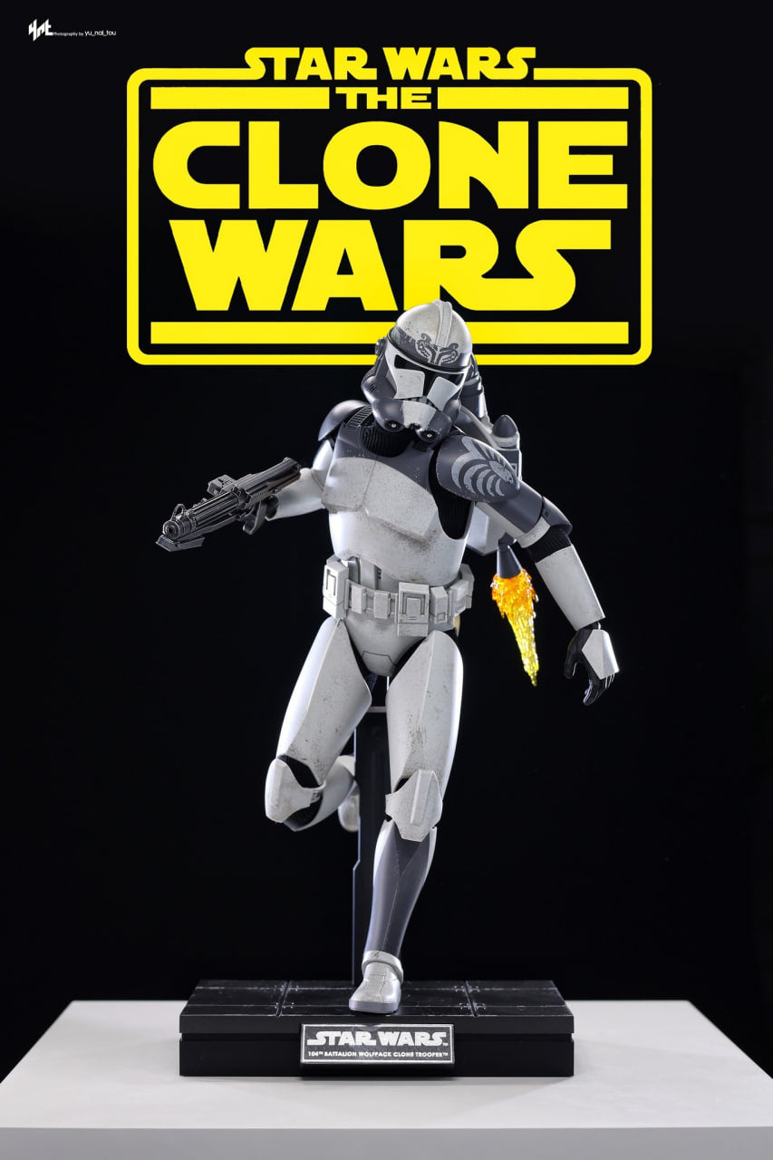 READY🔥Hot Toys TMS143 Star Wars: The Clone Wars 104th Battalion Wolfpack Clone Trooper (Deluxe Version)