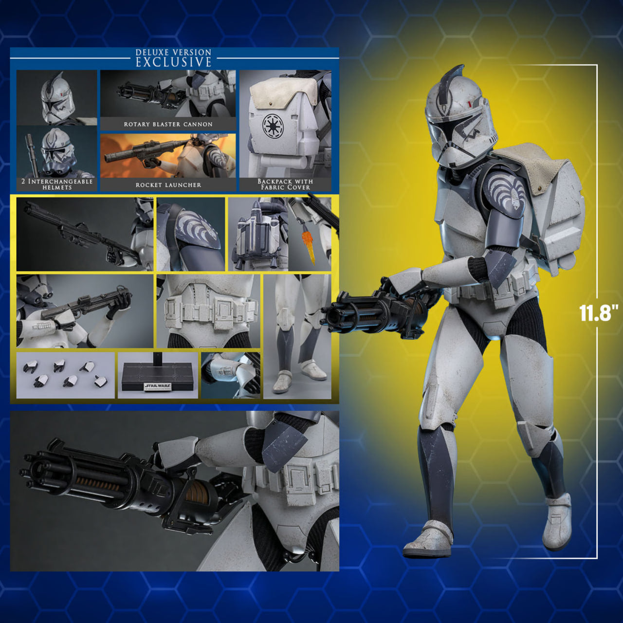 READY🔥Hot Toys TMS143 Star Wars: The Clone Wars 104th Battalion Wolfpack Clone Trooper (Deluxe Version)