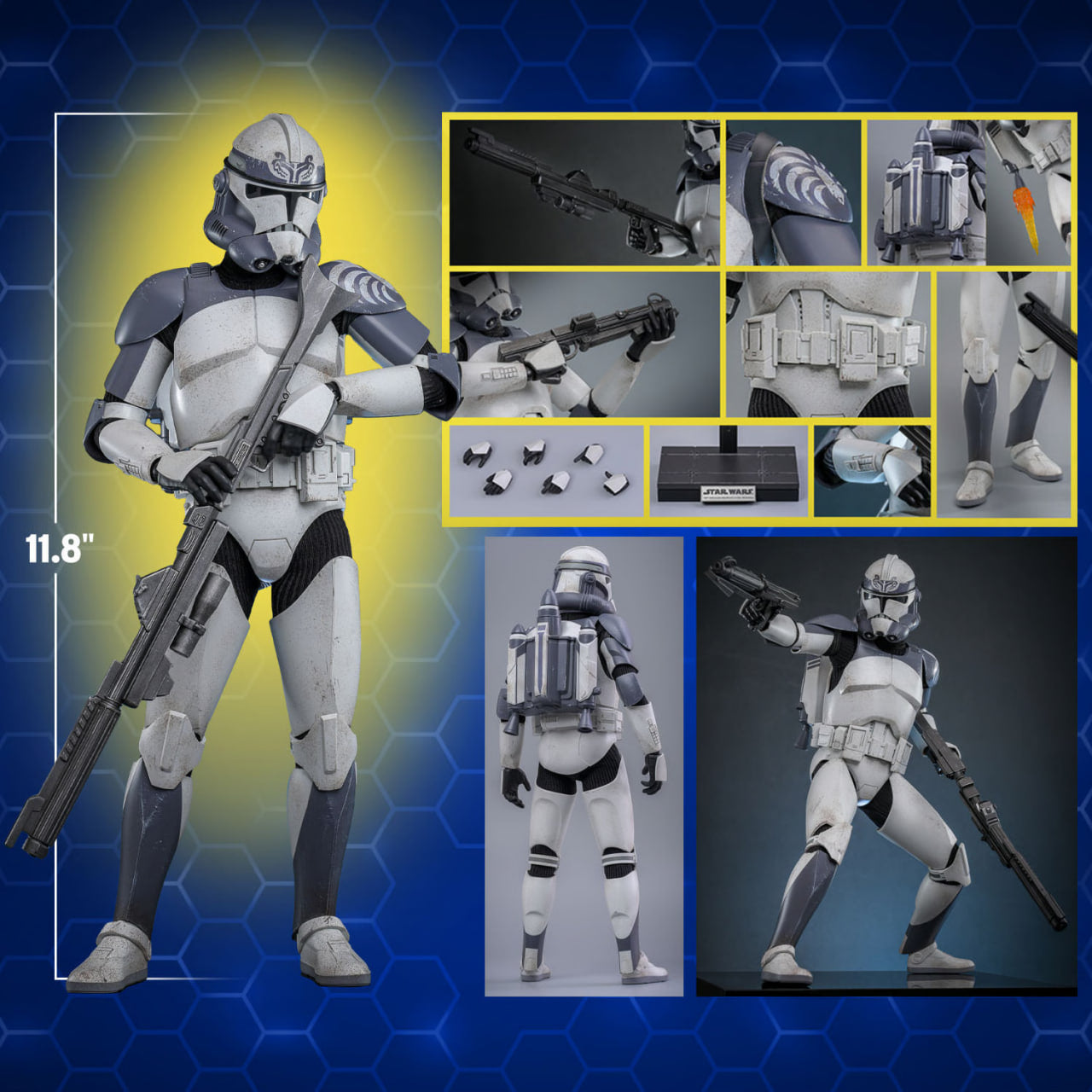READY🔥Hot Toys TMS142 Star Wars: The Clone Wars 1/6th scale 104th Battalion Wolfpack Clone Trooper Collectible Figure