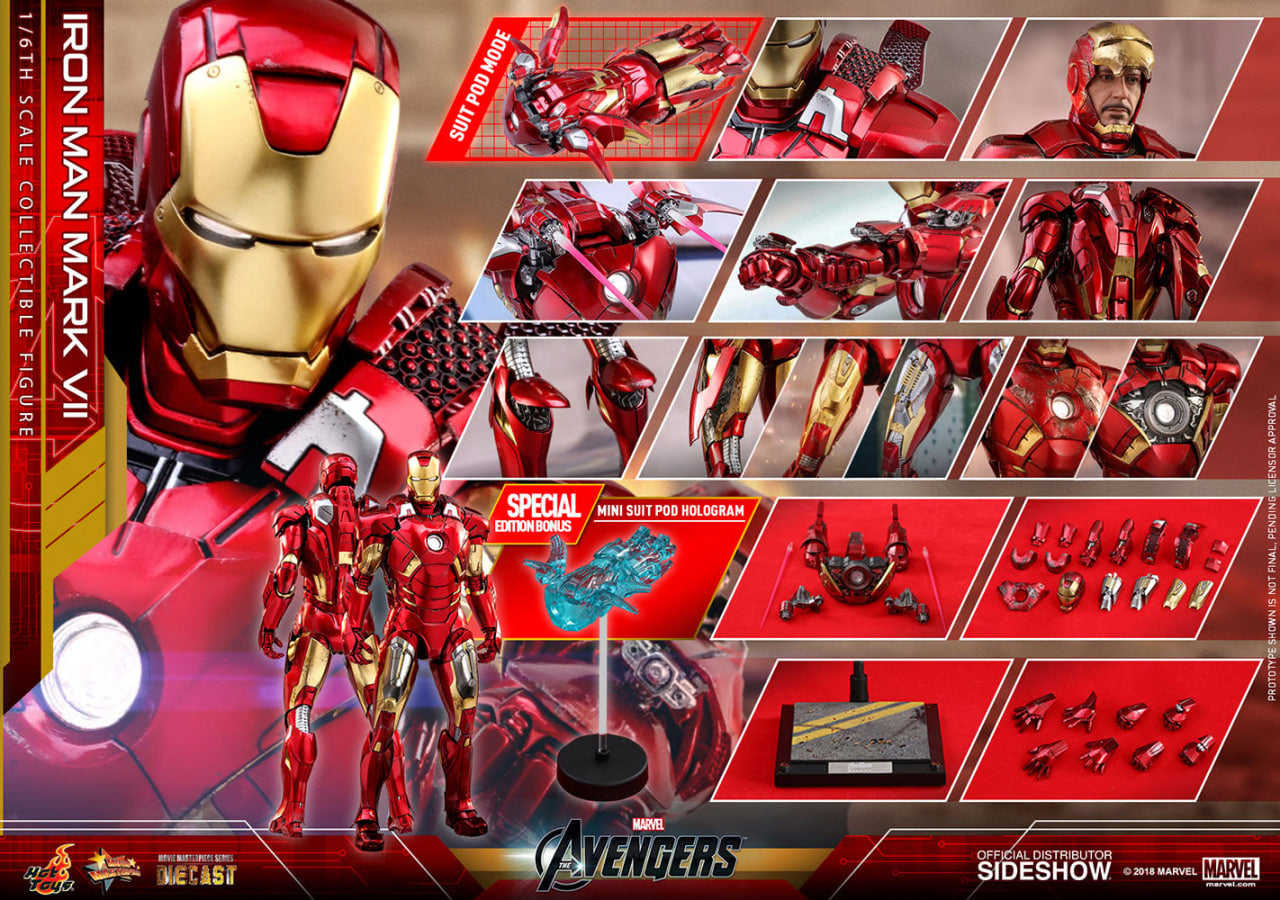 Hot Toys MMS500D27 MMS500B THE AVENGERS 1/6 IRON MAN MARK VII MARK 7 SPECIAL EDITION