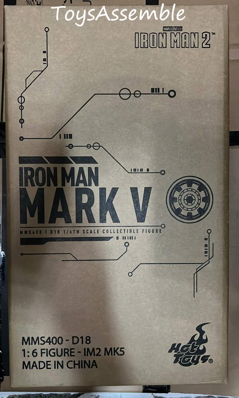 🔥Hot Toys MMS400D18 IRON MAN 2 1/6 IRON MAN MARK V Reissue