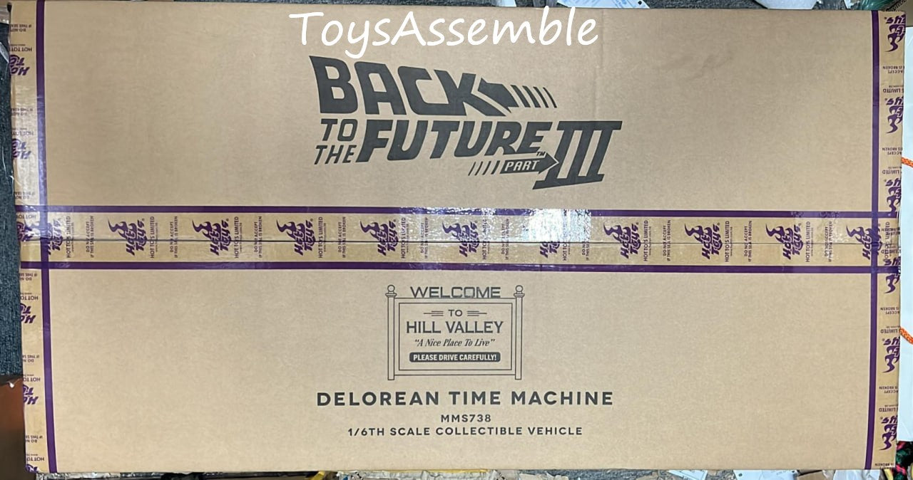 Pre-Owned(95% New)🔥Hot Toys MMS738 BACK TO THE FUTURE III 1/6 DELOREAN TIME MACHINE