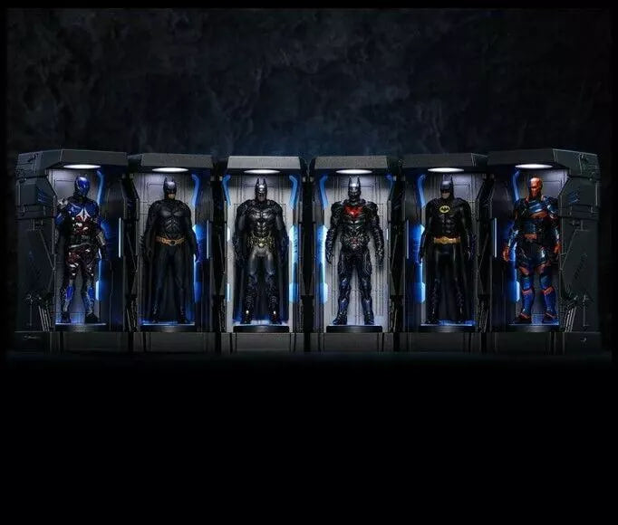 🔥Hot Toys Miniature VGMC015 Batman Arkham Knight Armory Collectible 6 Units Set