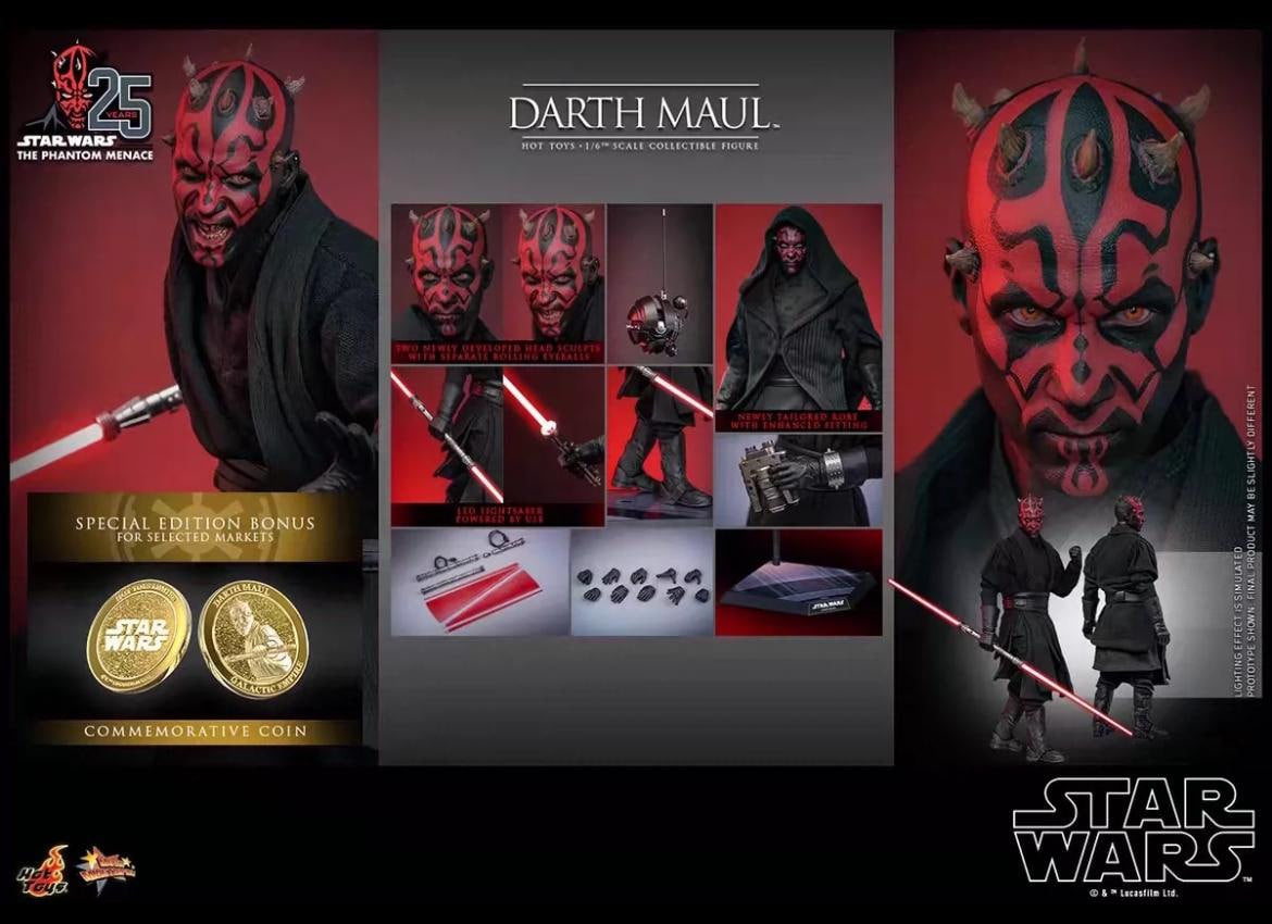 READY🔥Hot Toys Star Wars MMS748 MMS748b Episode I The Phantom Menace Darth Maul 1/6 Collector & Special Edition