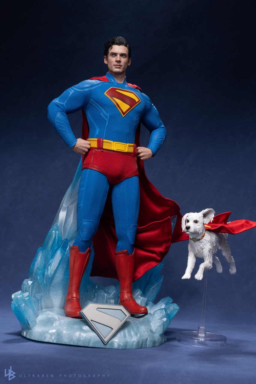 🔥Hot Toys MMS812 Superman 1/6th Scale Superman & Krypto Collectible Set