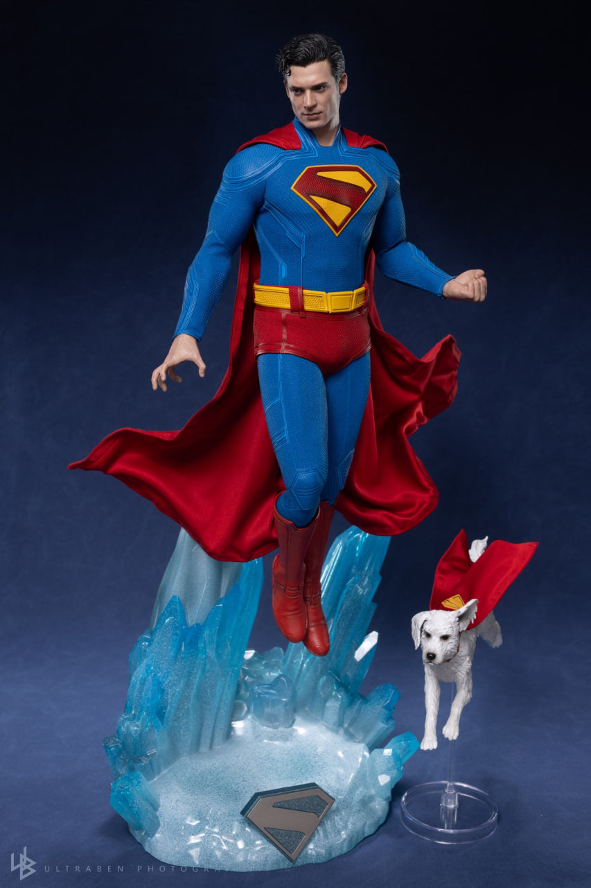 🔥Hot Toys MMS812 Superman 1/6th Scale Superman & Krypto Collectible Set