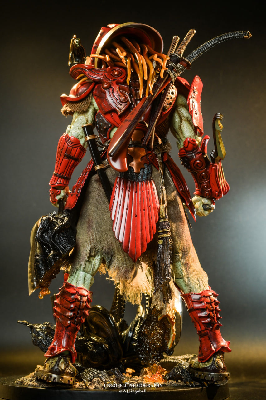 READY🔥Hot Toys AC06B Alien vs Predator 1/6th Scale Akaoni Samurai Predator Collectible Figure Special Edition