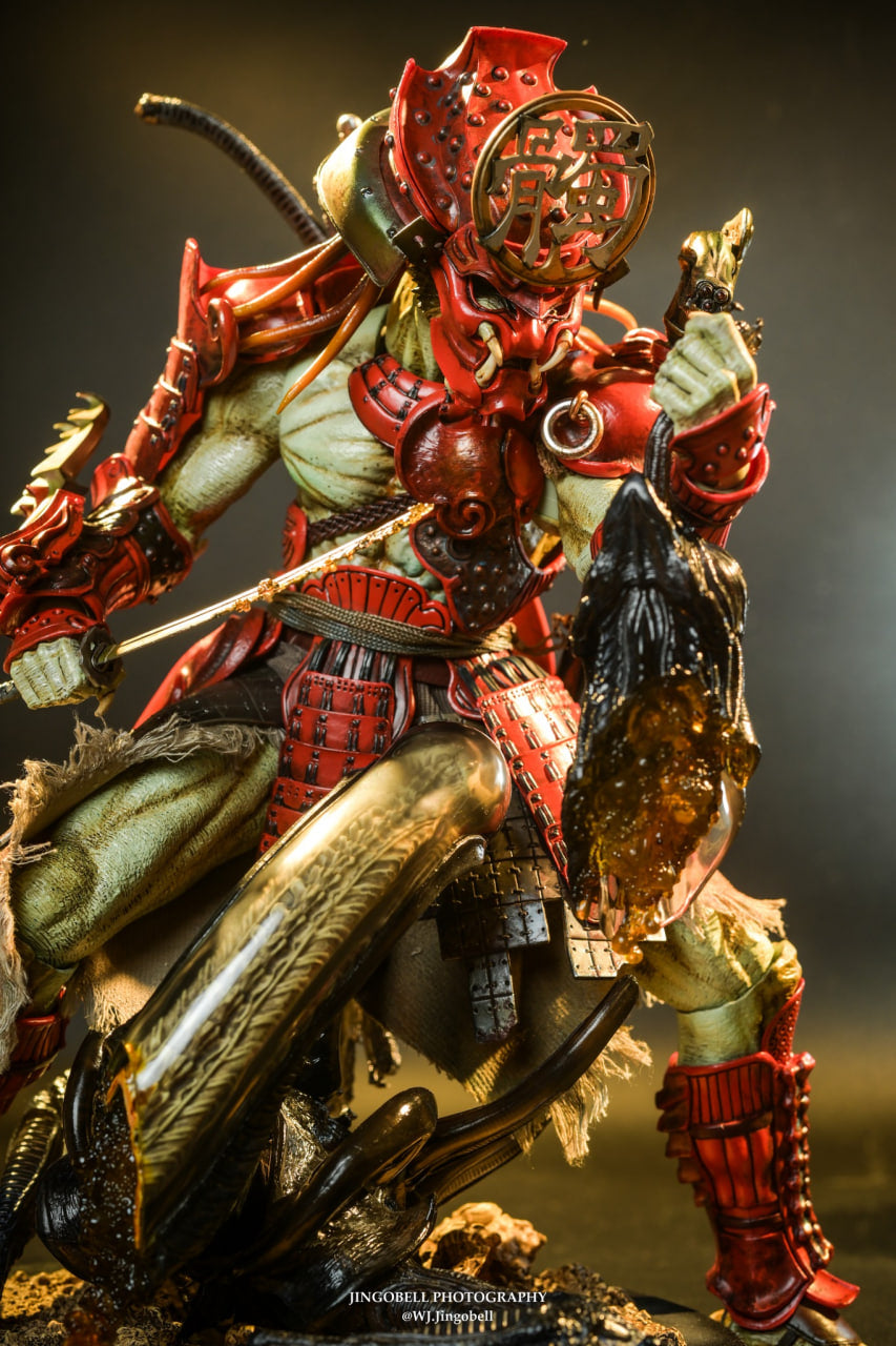 READY🔥Hot Toys AC06B Alien vs Predator 1/6th Scale Akaoni Samurai Predator Collectible Figure Special Edition