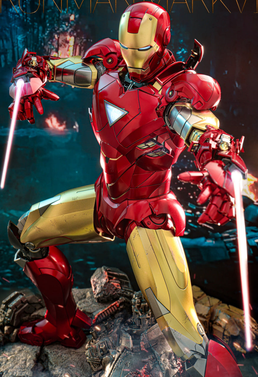 READY🔥Hot Toys QS025 Iron Man 2 Iron Man Mark VI 1/4 Quarter Scale Collectible Figure
