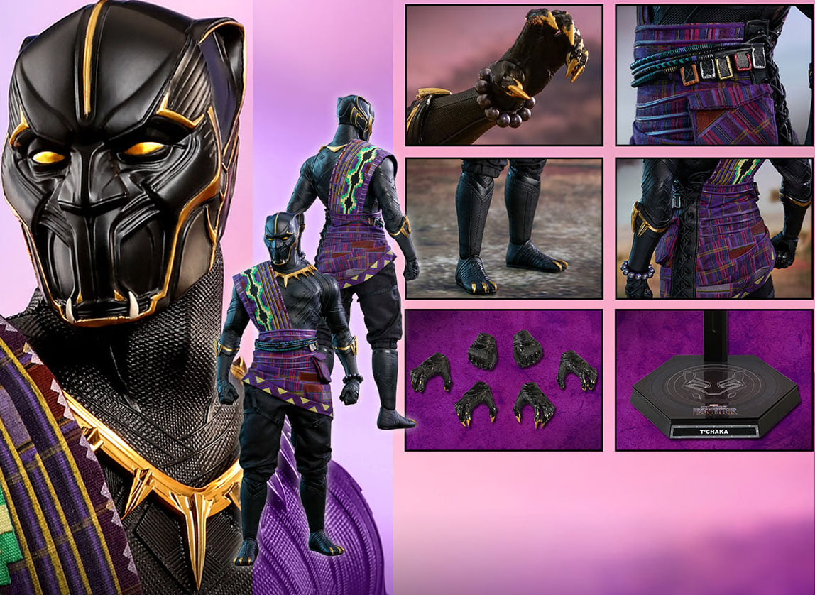🔥Hot Toys MMS487 BLACK PANTHER 1/6 T’CHAKA
