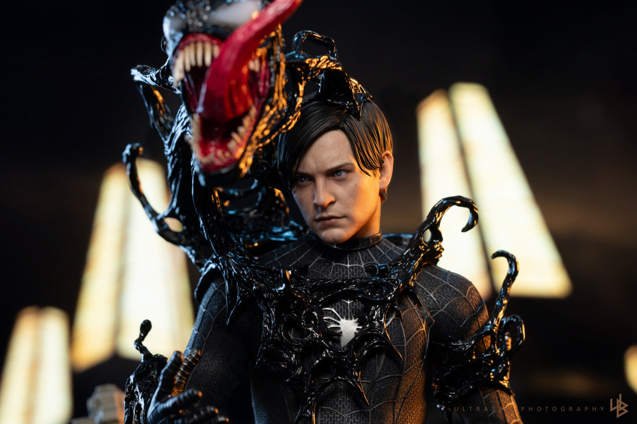 READY🔥Hot Toys MMS727B Spider-Man 3 Spiderman (Black Suit) Special Edition 1/6th Scale Collectible Figure
