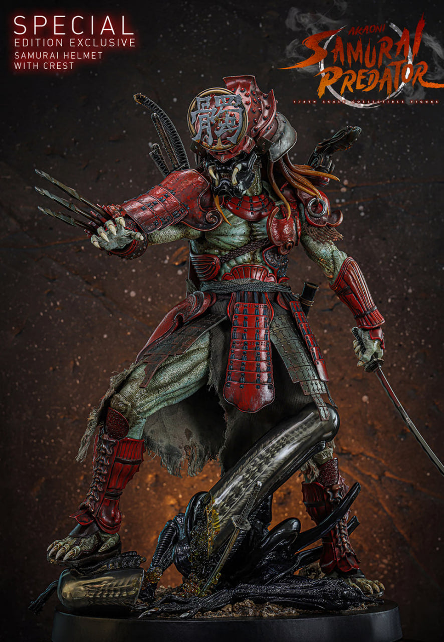 Preorder🔥Hot Toys AC06B Alien vs Predator 1/6th Scale Akaoni Samurai Predator Collectible Figure Special Edition