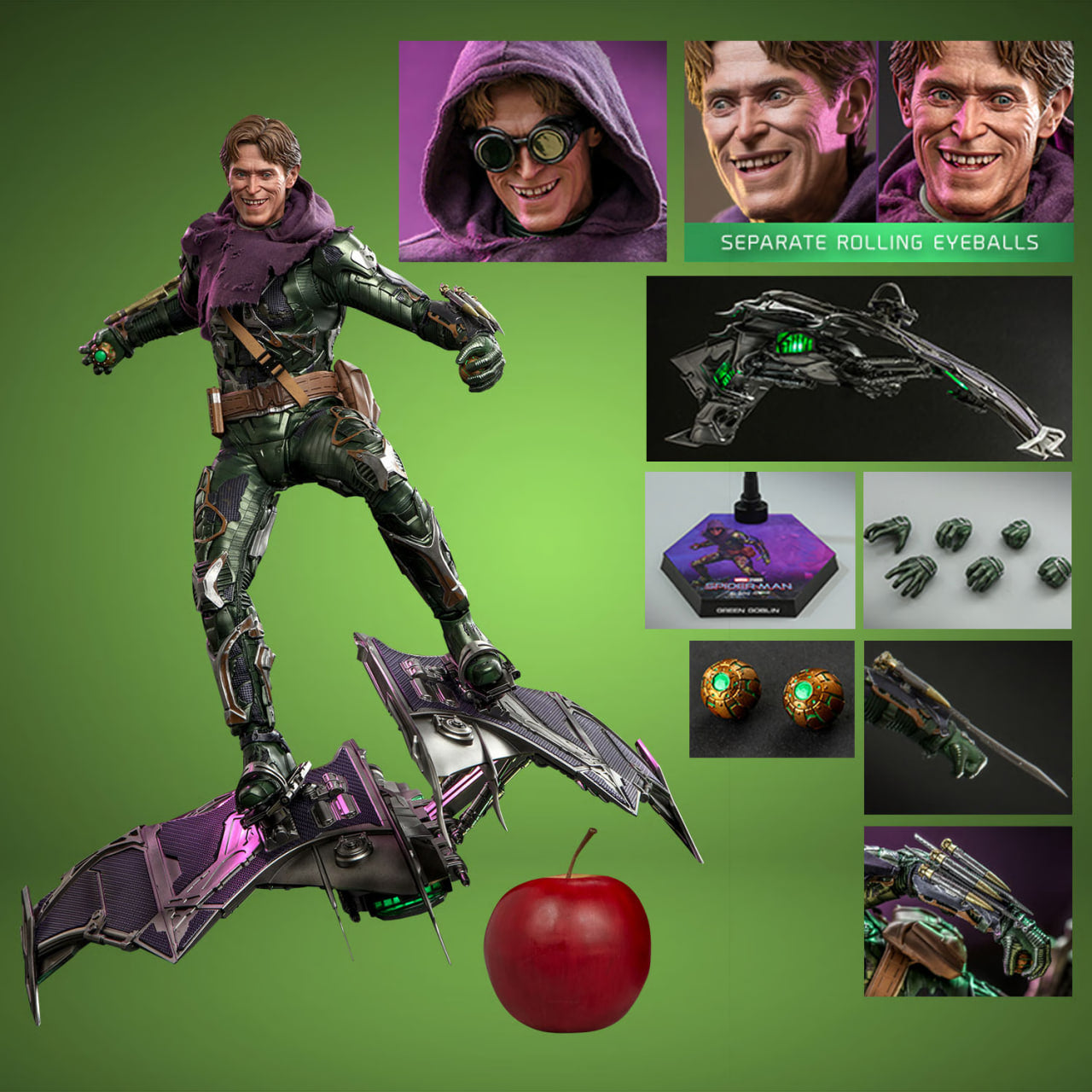 🔥Hot Toys MMS674 Spiderman No Way Home Green Goblin Upgraded Suit 1/6 Scale Collectible Figure