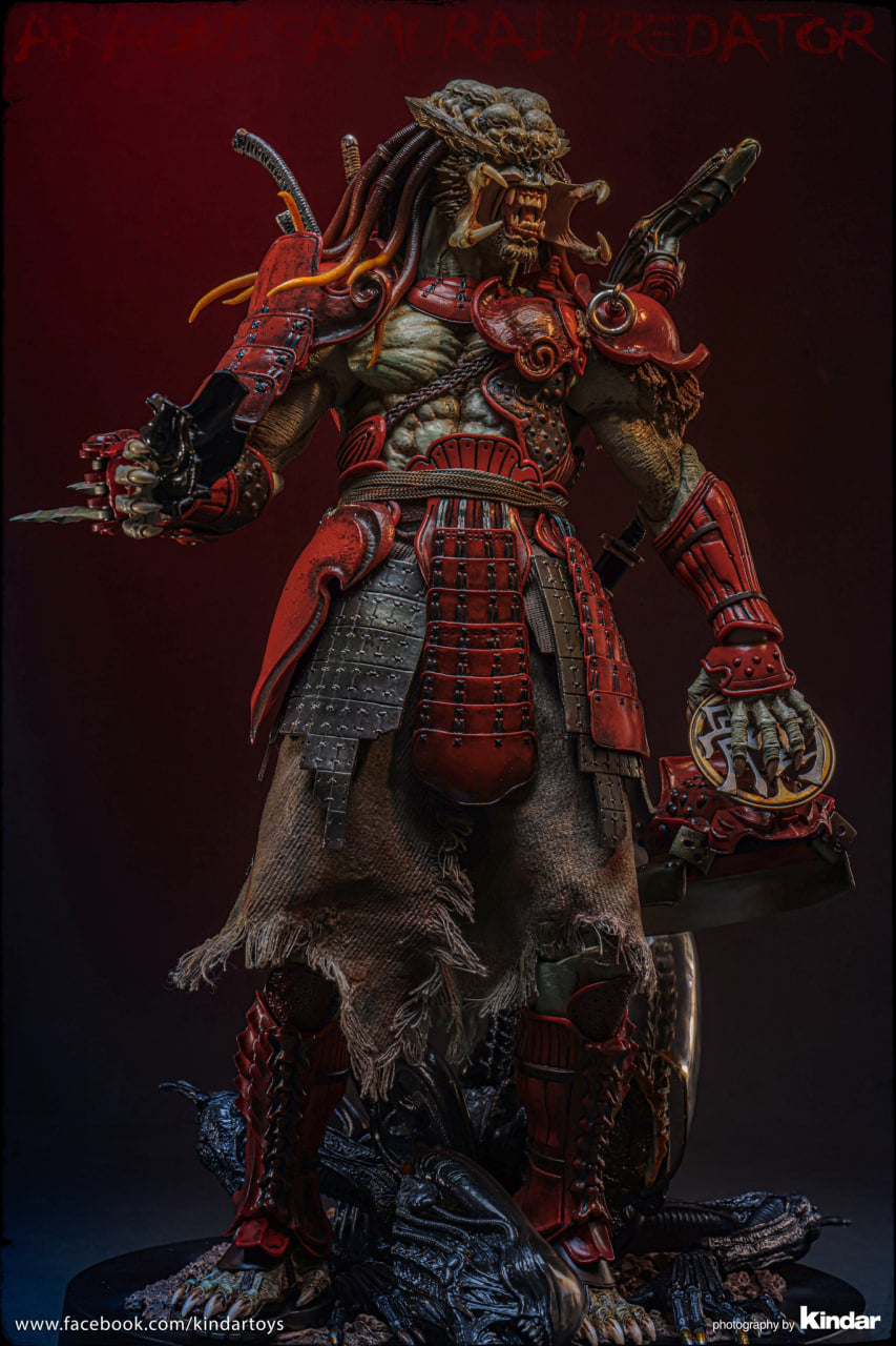 READY🔥Hot Toys AC06B Alien vs Predator 1/6th Scale Akaoni Samurai Predator Collectible Figure Special Edition