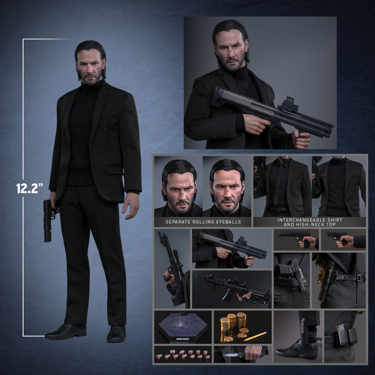 READY🔥Hot Toys MMS832 John Wick 1/6th scale Collectible Figure Regular Version
