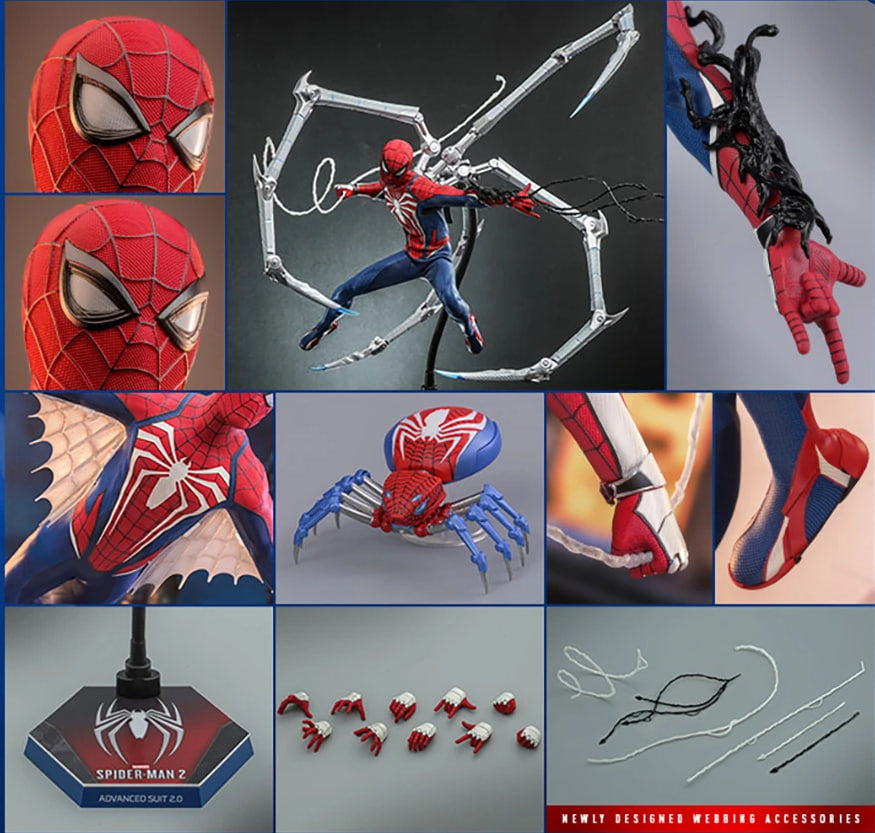 🔥Hot Toys VGM54 Marvel’s Spider-Man 2 – Peter Parker (Advanced Suit 2.0) 1/6 Scale Collectible Figure (Limited 300 Pieces in Hong Kong)