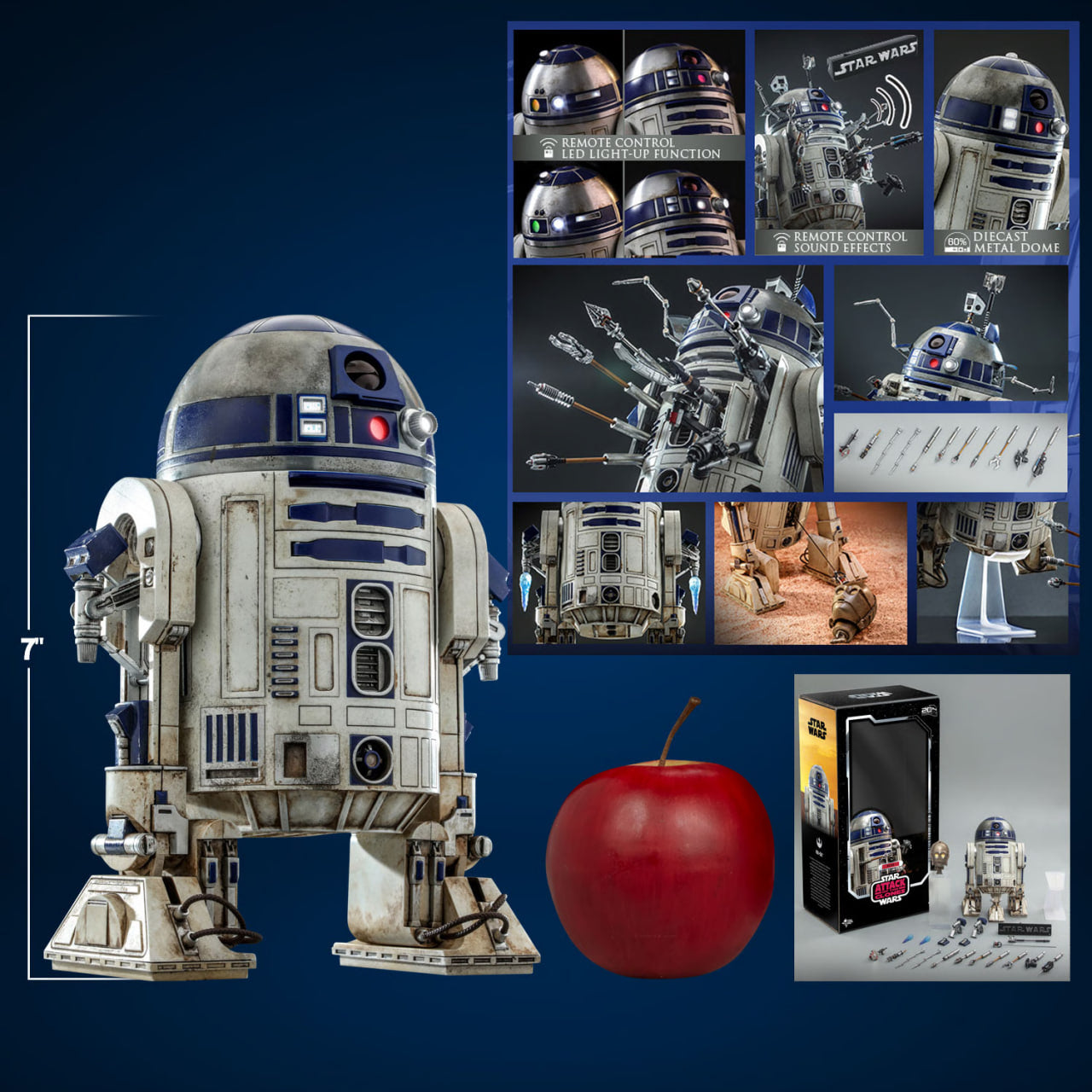 🔥Hot Toys MMS651 Star Wars Attack of the Clones R2D2 1/6 Scale Collectible Figure