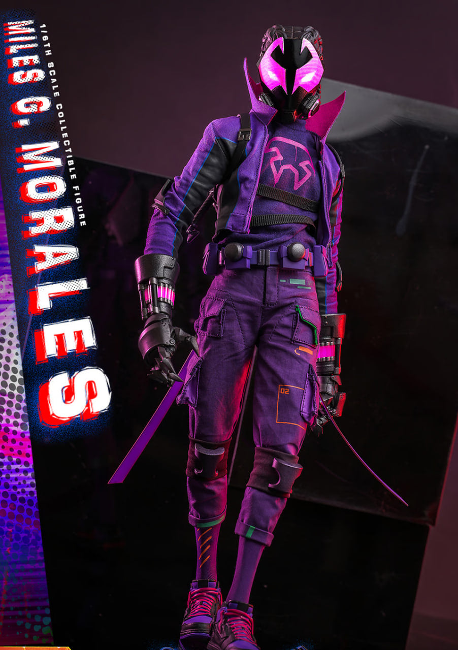 READY🔥Hot Toys MMS725 Spiderman Across the Spider-Verse Miles G. Morales 1/6 Scale Collectible Figure Normal Version