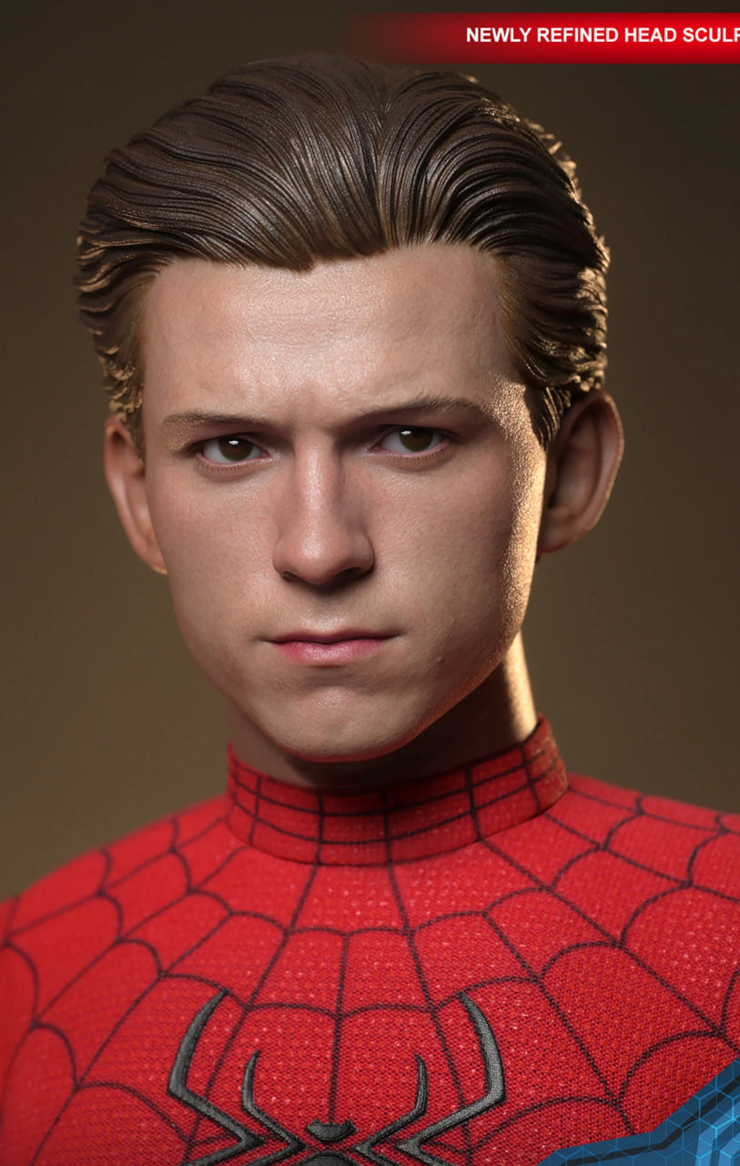 🔥Hot Toys MMS680 NO WAY HOME 1/6 SPIDER-MAN (NEW RED AND BLUE SUIT) DELUXE